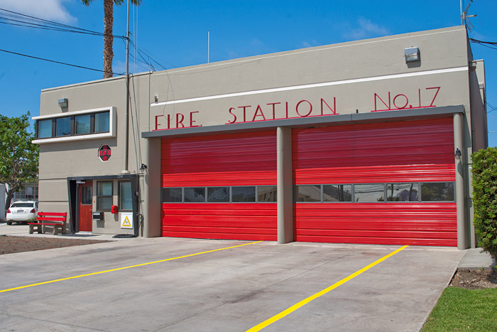 Painted fire station in Long Beach